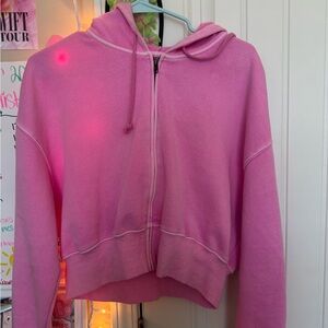 vibrant pink zip up